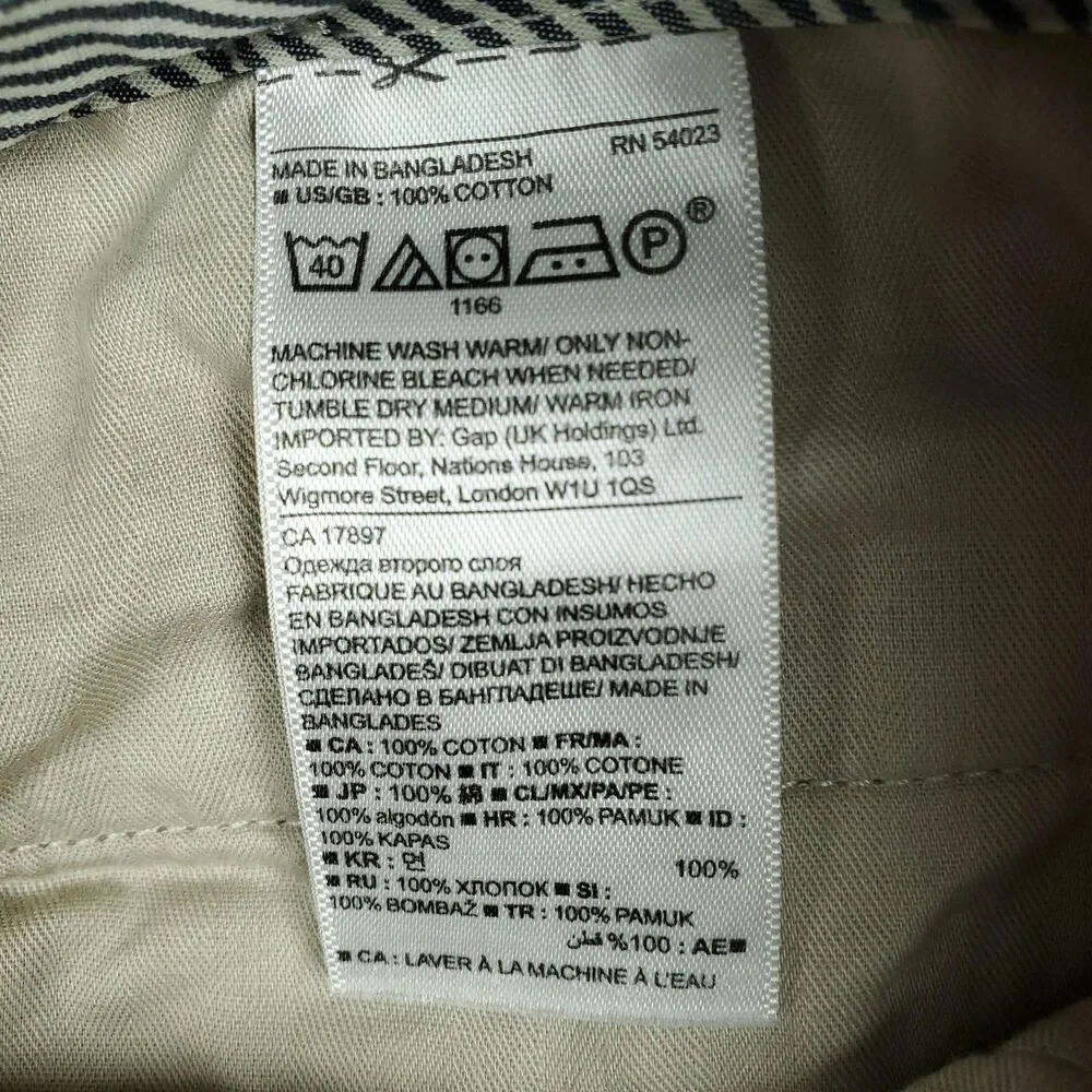Banana Republic Aiden Chino Pants Mens 32x32 Beige Khaki Regular Fit Casual